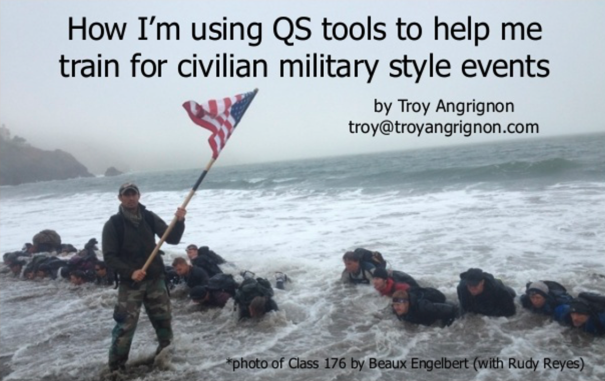 Quantified Self: How I'm using QS tools and techniques to aid my training for civilian military style events